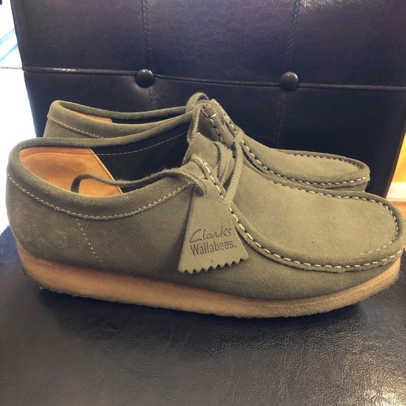 clarks wallabee cactus green